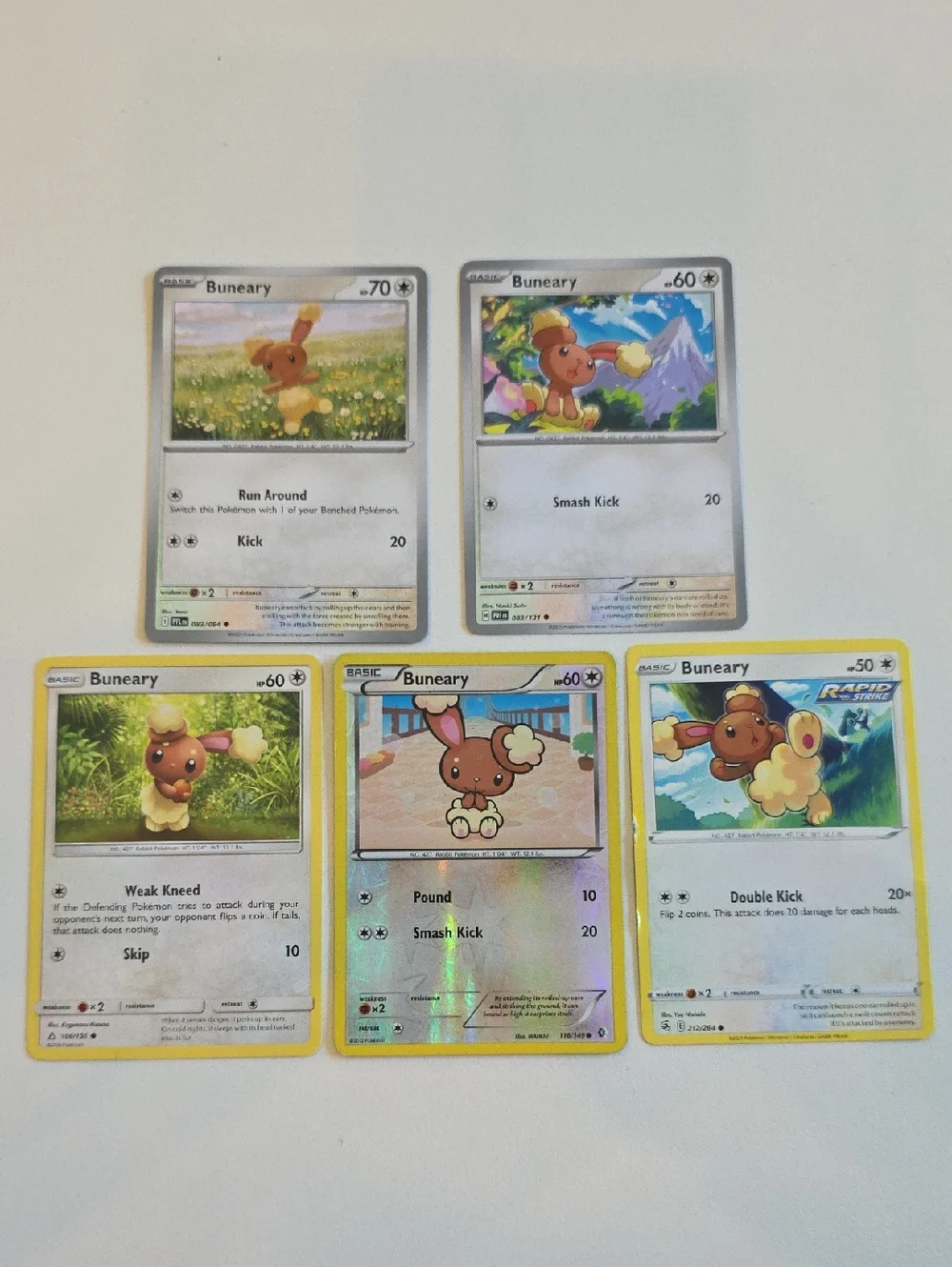Pokemon Buneary And Buneary Holo Card Lot
